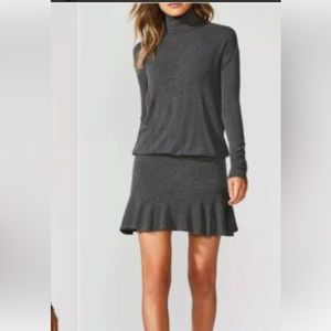 Bailey 44 grey turtleneck mini sweater dress